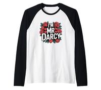 Womens Bookish Valentines Day I'm Mr Darcy Is My Valentine Camiseta Manga Raglan