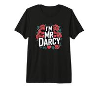 Womens Bookish Valentines Day I'm Mr Darcy Is My Valentine Camiseta Premium