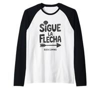 Womens Buen Camino de Santiago 2026 St James Sigue La Flecha Camiseta Manga Raglan