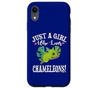 Womens Cartoon Kawaii Just Girl Who Loves Chameleons Lover Carcasa para iPhone XR