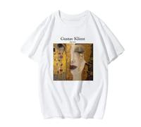 Women's Casual Clothing Chic Harajuku Pattern Art Painting Fashion Vintage Top for Ladies Gustav Klimt Letter T-Shirt