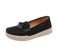 Women's Casual Shoes Spring Summer and Autumn Flat Shoes Shallow Mouth Single Shoes Soft Sole Light Casual Shoes S. Zapatos de mujer 41, Negro , 41 EU