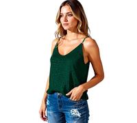 Women's Casual V-Neck Sleeveless Sequin Camisole Top Sparkly Tank Top Summer Party Elegant Black Strappy Blouse for Ladies Night out Clothing