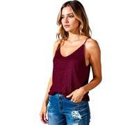 Women's Casual V-Neck Sleeveless Sequin Camisole Top Sparkly Tank Top Summer Party Elegant Black Strappy Blouse for Ladies Night out Clothing