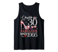 Womens Chapter 30 Fabulous Since 1995 30th Birthday Queen Camiseta sin Mangas