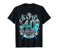 Womens Chapter 40 Fabulous Since 1985 40th Birthday Queen Camiseta