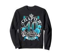 Womens Chapter 40 Fabulous Since 1985 40th Birthday Queen Sudadera