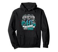 Womens Chapter 40 Fabulous Since 1985 40th Birthday Queen Sudadera con Capucha