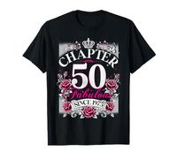 Womens Chapter 50 Fabulous Since 1975 50th Birthday Design Camiseta