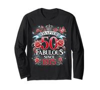 Womens Chapter 50 Fabulous Since 1975 50th Birthday Design Manga Larga
