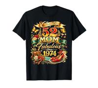 Womens Chapter 52 Mom Fabulous Since 1974 52nd Birthday Camiseta