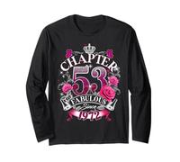 Womens Chapter 53 Fabulous Since 1972 53rd Birthday Queen Manga Larga