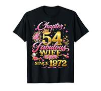 Womens Chapter 54 Fabulous Since 1972 54th Birthday Wife Camiseta