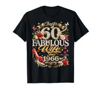 Womens Chapter 60 Fabulous Since 1966 60th Birthday Wife Camiseta