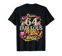 Womens Chapter 64 Fabulous Since 1962 64th Birthday Wife Camiseta