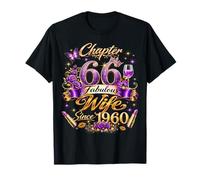 Womens Chapter 66 Fabulous Since 1960 66th Birthday Wife Camiseta