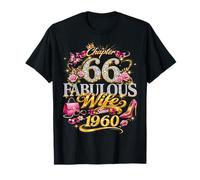 Womens Chapter 66 Fabulous Since 1960 66th Birthday Wife Camiseta