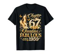 Womens Chapter 67 Fabulous Since 1959 67th Birthday Grandma Camiseta