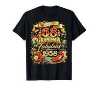 Womens Chapter 68 Fabulous Since 1958 68th Birthday Grandma Camiseta