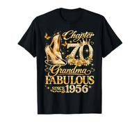Womens Chapter 70 Fabulous Since 1956 70th Birthday Grandma Camiseta