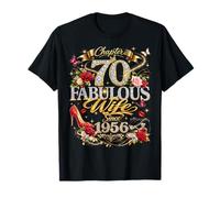 Womens Chapter 70 Fabulous Since 1956 70th Birthday Wife Camiseta