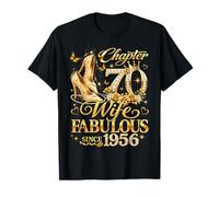 Womens Chapter 70 Fabulous Since 1956 70th Birthday Wife Camiseta
