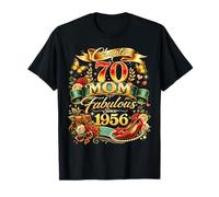 Womens Chapter 70 Mom Fabulous Since 1956 70th Birthday Camiseta