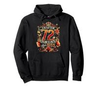 Womens Chapter 72 Fabulous EST 1953 Red Roses 72nd Birthday Sudadera con Capucha