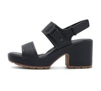 Women's Chunky Heel Thick Bottom Sandals Fashion Comfortable Square Toe High Heels Beach Wedding Party Sandals(Black,35)