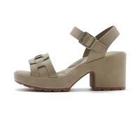 Women's Chunky Heel Thick Bottom Sandals Fashion Comfortable Square Toe High Heels Beach Wedding Party Sandals(Green,40)
