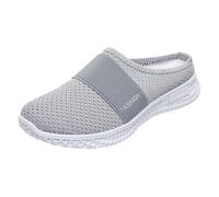 Women's Clogs Slippers Mesh Breathable Slip On Non-Slip Diabetic Slippers Summer Open Back Sandals with Arch Support Comfortable Soft Orthopaedic Backless Garden Shoes Mules For Indoor Outdoor