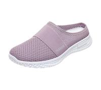 Women's Clogs Slippers Mesh Breathable Slip On Non-Slip Diabetic Slippers Summer Open Back Sandals with Arch Support Comfortable Soft Orthopaedic Backless Garden Shoes Mules For Indoor Outdoor