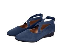 Women's Comfy Elastic Crisscross Strap Wedge Slip-On Shoes, Womens Ballet Flats Ankle Elastic Crossing Strap Round Toe Comfy Pumps Casual Work Ballerina Court Shoes