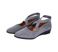 Women's Comfy Elastic Crisscross Strap Wedge Slip-On Shoes, Womens Ballet Flats Ankle Elastic Crossing Strap Round Toe Comfy Pumps Casual Work Ballerina Court Shoes