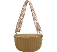 Women's Corduroy Waist Bag, Women's Corduroy Banana Chest Bag, Shoulder Bag, White, Modern, amarillo, Retro