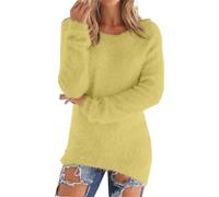 Womens Cozy Sweaters Casual Crewneck Fleece Pullover Long Sleeve Thermal Soft Fuzzy Sweater Fall Winter Clothes 2025