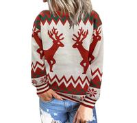 Women's Crew Neck Sweater 2025 Daily Holiday Outdoor Fancy Vacation Pullover Tops Casual Lightweight Workout Ugly Clothing