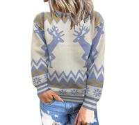 Women's Crew Neck Sweater 2025 Daily Holiday Outdoor Fancy Vacation Pullover Tops Casual Lightweight Workout Ugly Clothing