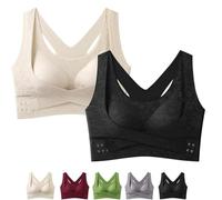 Women's Criss-Cross Lift & Sculpt Comfort Bra, Wireless Criss Cross Sculpt Bra,Lift Adjustable Straps Women Anti-Sagging Front Closure Sports Bras (A,XL)