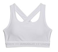 Women's Crossback Mid-Support Bra White/Gray S S