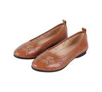 Womens Cushioned Ballet Pumps in Black Patent Business Office Work Dress Shoes Arch Support Comfortable Dressy Flats Pumps and for Women