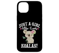 Womens Cute Cartoon Funny Girl Who Loves Koala Bears Lover Carcasa para iPhone 14 Plus