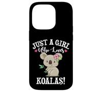 Womens Cute Cartoon Funny Girl Who Loves Koala Bears Lover Carcasa para iPhone 14 Pro