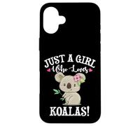 Womens Cute Cartoon Funny Girl Who Loves Koala Bears Lover Carcasa para iPhone 16 Plus