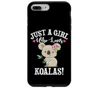Womens Cute Cartoon Funny Girl Who Loves Koala Bears Lover Carcasa para iPhone 7 Plus/8 Plus