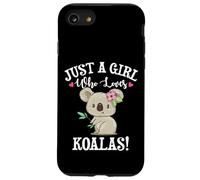 Womens Cute Cartoon Funny Girl Who Loves Koala Bears Lover Carcasa para iPhone SE (2020) / 7 / 8