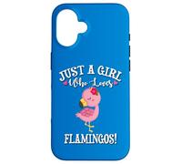 Womens Cute Kawaii Girl Who Loves Flamingos Lover Carcasa para iPhone 16