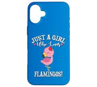 Womens Cute Kawaii Girl Who Loves Flamingos Lover Carcasa para iPhone 16 Plus
