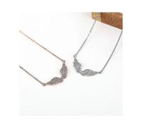 Women's Delicate Angel Wings Necklace Guardian Angel Fashion Pendant Necklace, Metal 2pcs