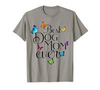 Womens Dog Mom Best Dogmom Ever Mother Christmas Mothers Day Camiseta